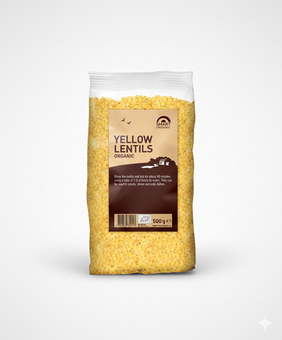 Organic Yellow Split Lentils 500 Gr