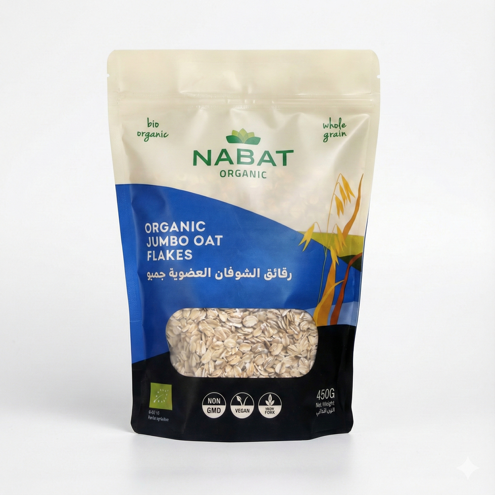 Organic Oatflakes Jumbo 450gr