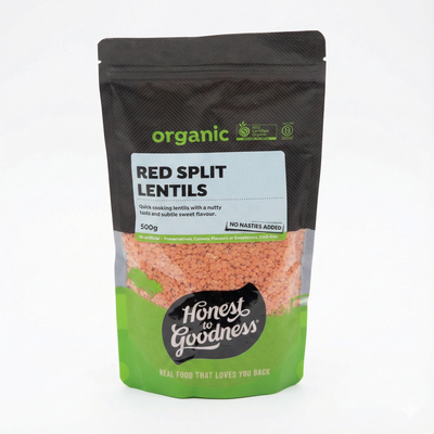 Organic Red Split Lentils 500 Gr