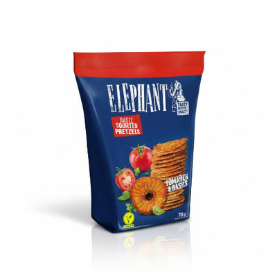 Elephant - Pretzel Discs - Tomatoes & Herbs 70g x 20