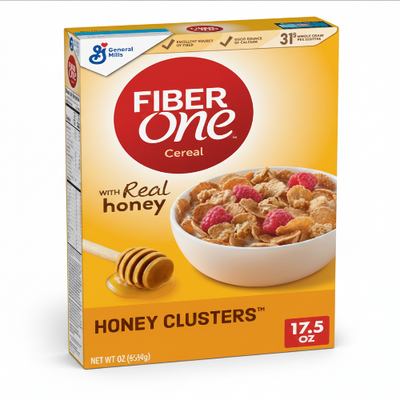Fiber One Honey Clusters Breakfast Cereal 25072