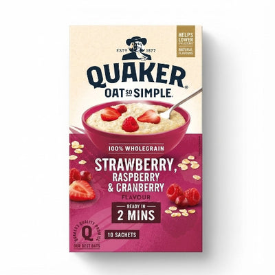 Quaker Oat So Simple Straw, Rasp & Cranb Porridge 533g